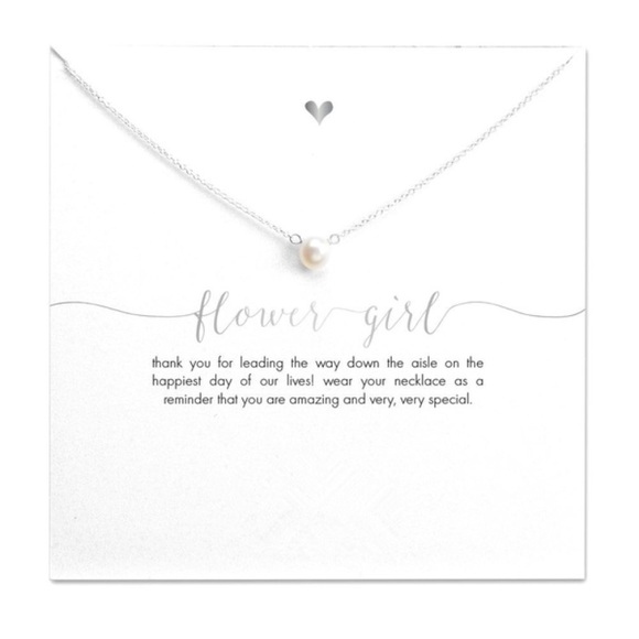 flower girl pearl necklace